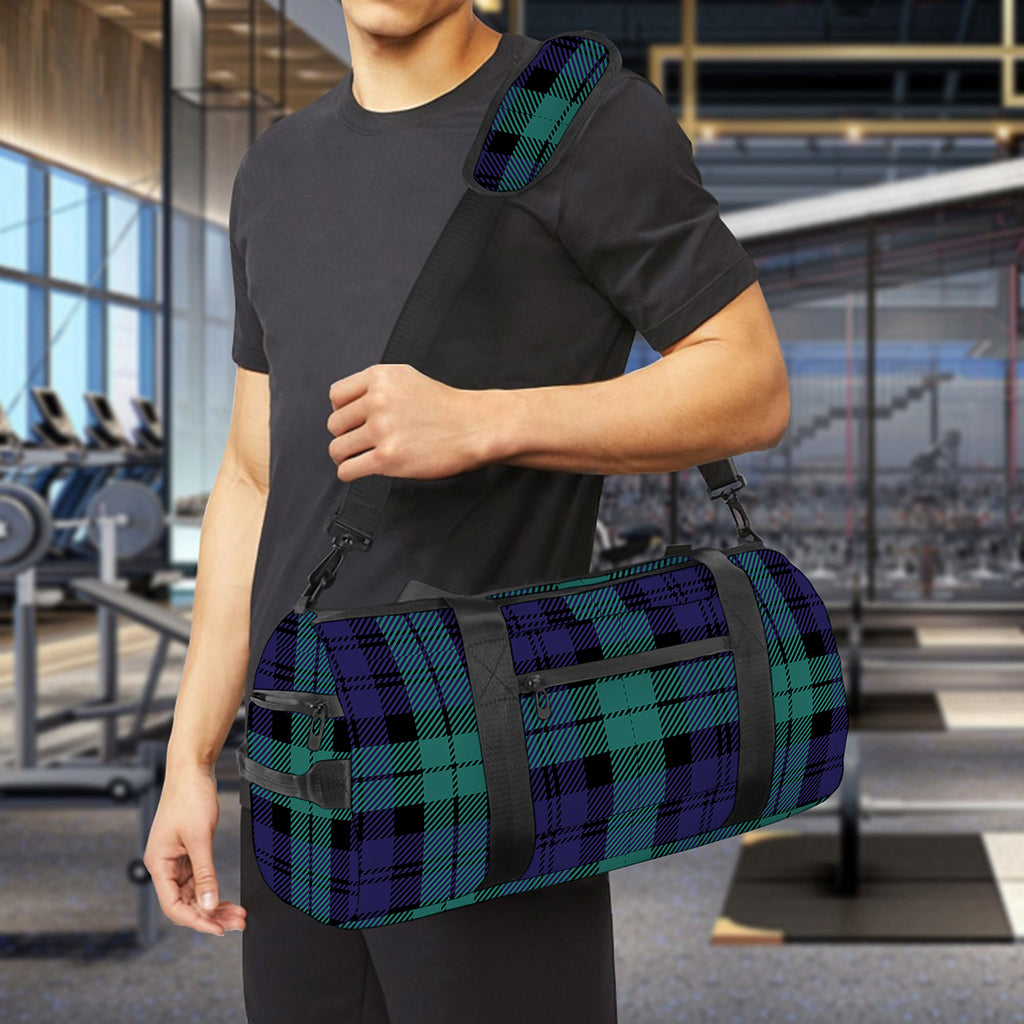 Black Watch Scottish Tartan Print Gym Bag