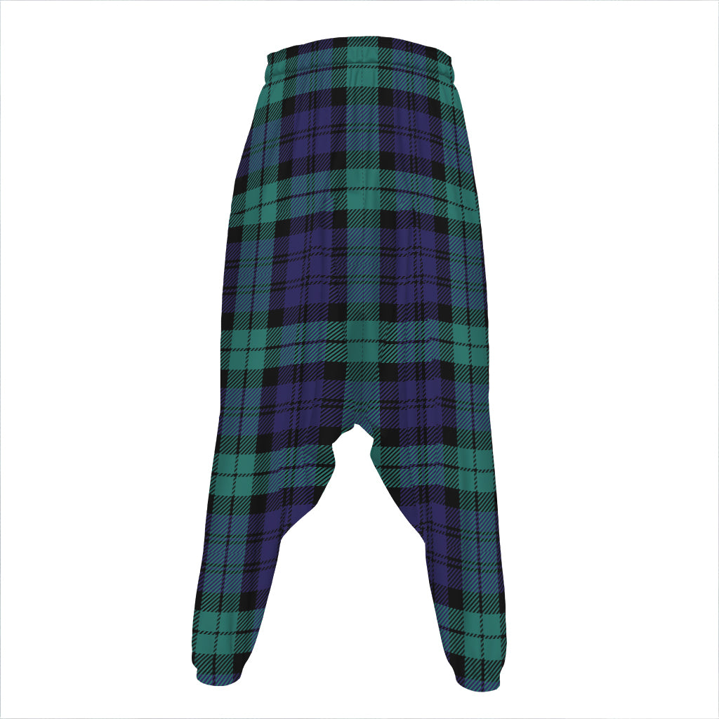 Black Watch Scottish Tartan Print Hammer Pants