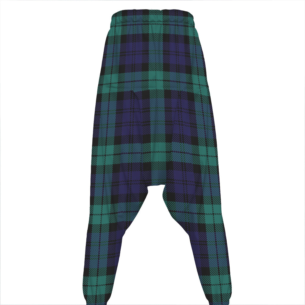 Black Watch Scottish Tartan Print Hammer Pants