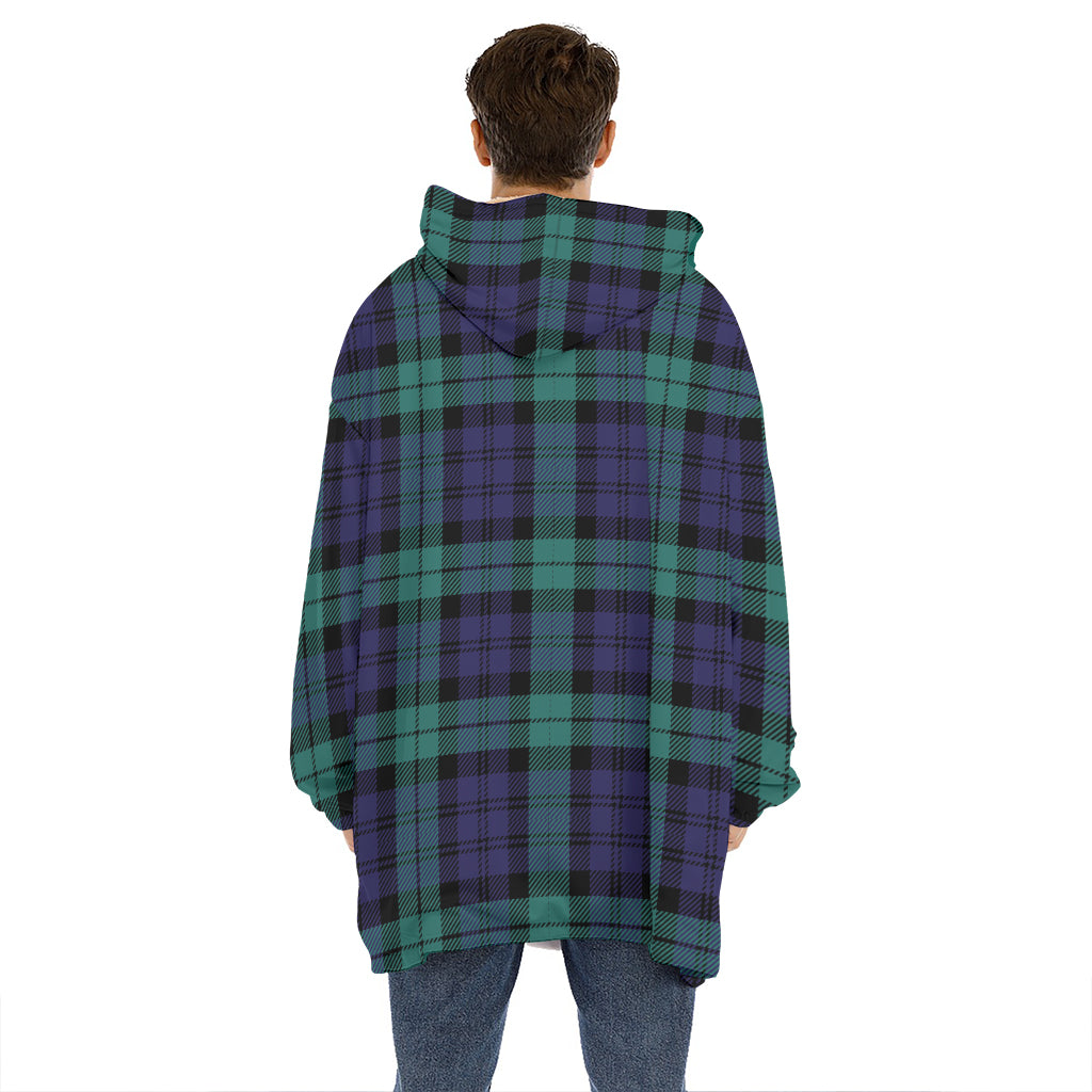 Black Watch Scottish Tartan Print Hoodie Blanket