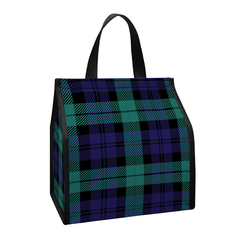 Black Watch Scottish Tartan Print Insulated Lunch Tote