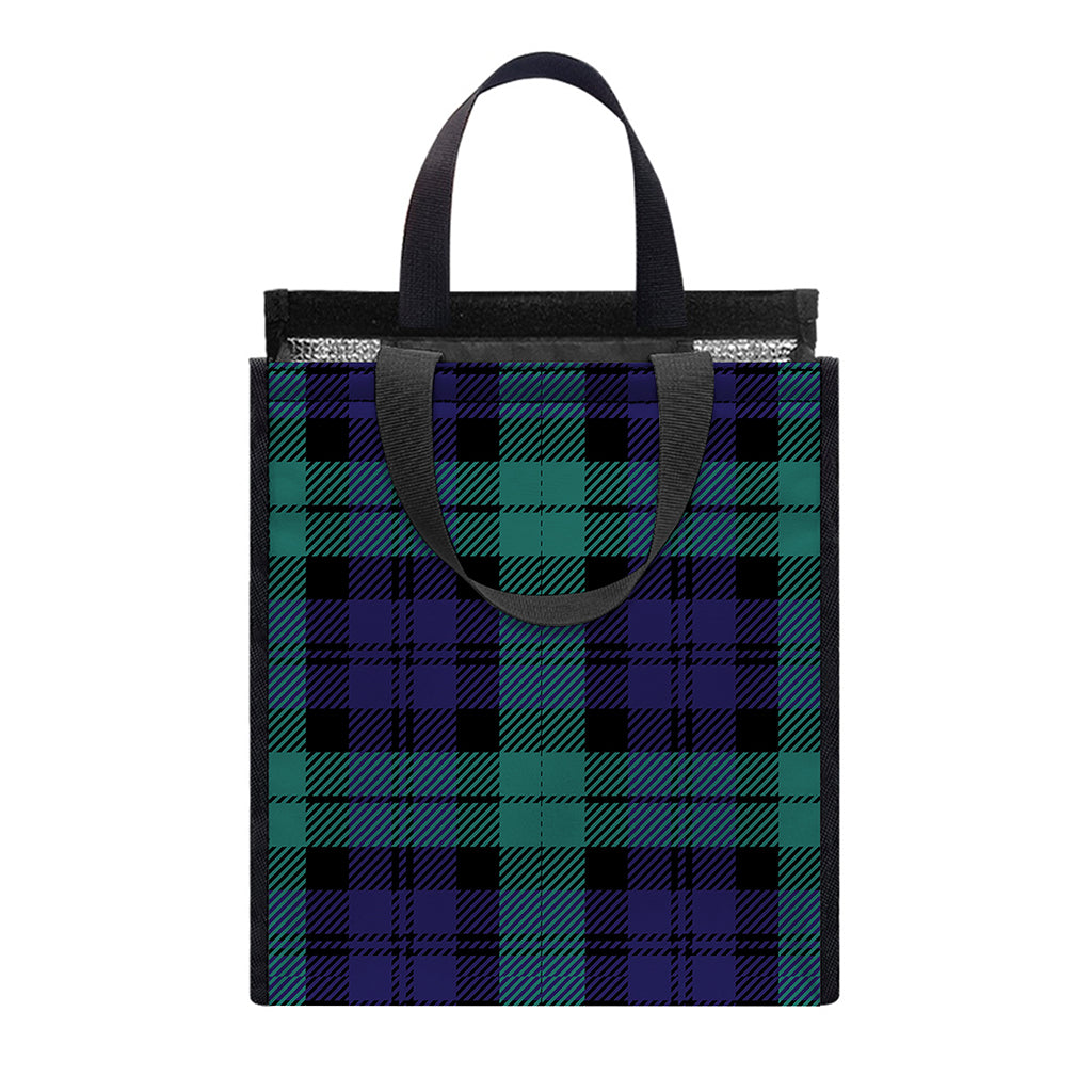 Black Watch Scottish Tartan Print Insulated Lunch Tote