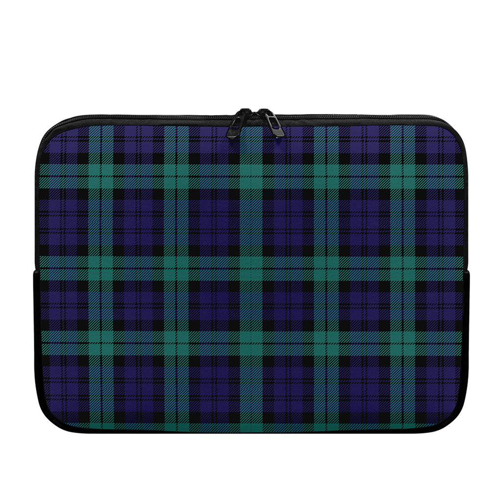 Black Watch Scottish Tartan Print Laptop Sleeve