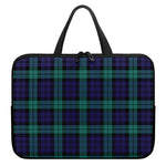 Black Watch Scottish Tartan Print Laptop Sleeve With Handle