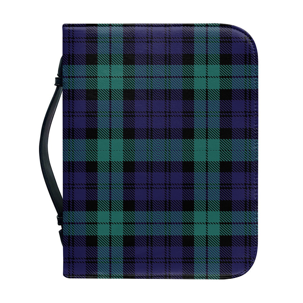 Black Watch Scottish Tartan Print Leather Bible Cover