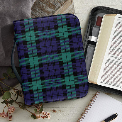 Black Watch Scottish Tartan Print Leather Bible Cover