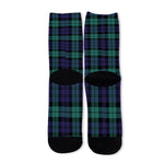 Black Watch Scottish Tartan Print Long Socks