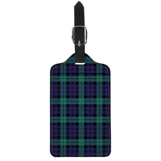 Black Watch Scottish Tartan Print Luggage Tag