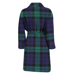 Black Watch Scottish Tartan Print Men's Bathrobe