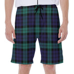 Black Watch Scottish Tartan Print Men's Beach Shorts