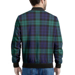 Black Watch Scottish Tartan Print Men's Bomber Jacket