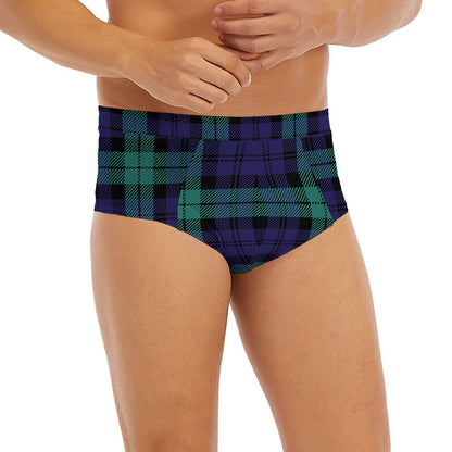 Black Watch Scottish Tartan Print Men's Briefs
