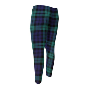 Black Watch Scottish Tartan Print Men's Compression Pants