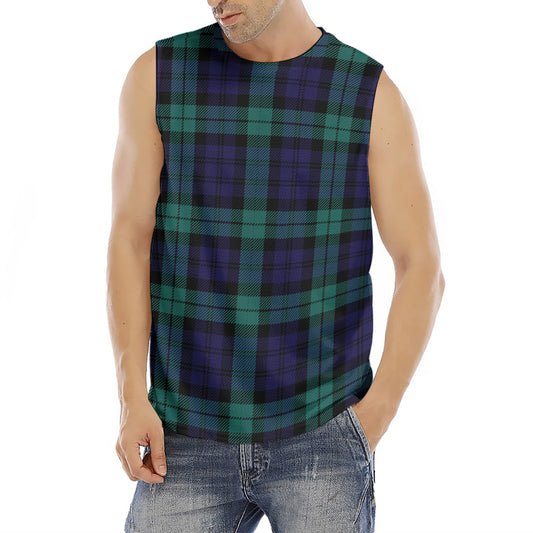 Black Watch Scottish Tartan Print Men's Fitness Tank Top