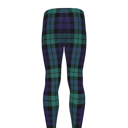 Black Watch Scottish Tartan Print Men's leggings