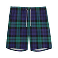 Black Watch Scottish Tartan Print Men's Athletic Shorts