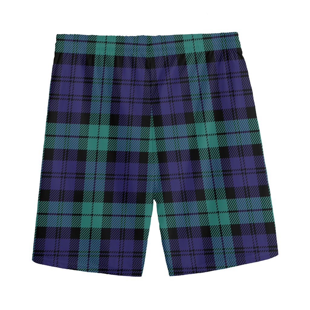 Black Watch Scottish Tartan Print Men's Sports Shorts