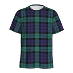Black Watch Scottish Tartan Print Men's Sports T-Shirt