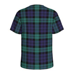 Black Watch Scottish Tartan Print Men's Sports T-Shirt