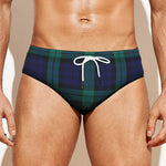 Black Watch Scottish Tartan Print Men's Swim Briefs