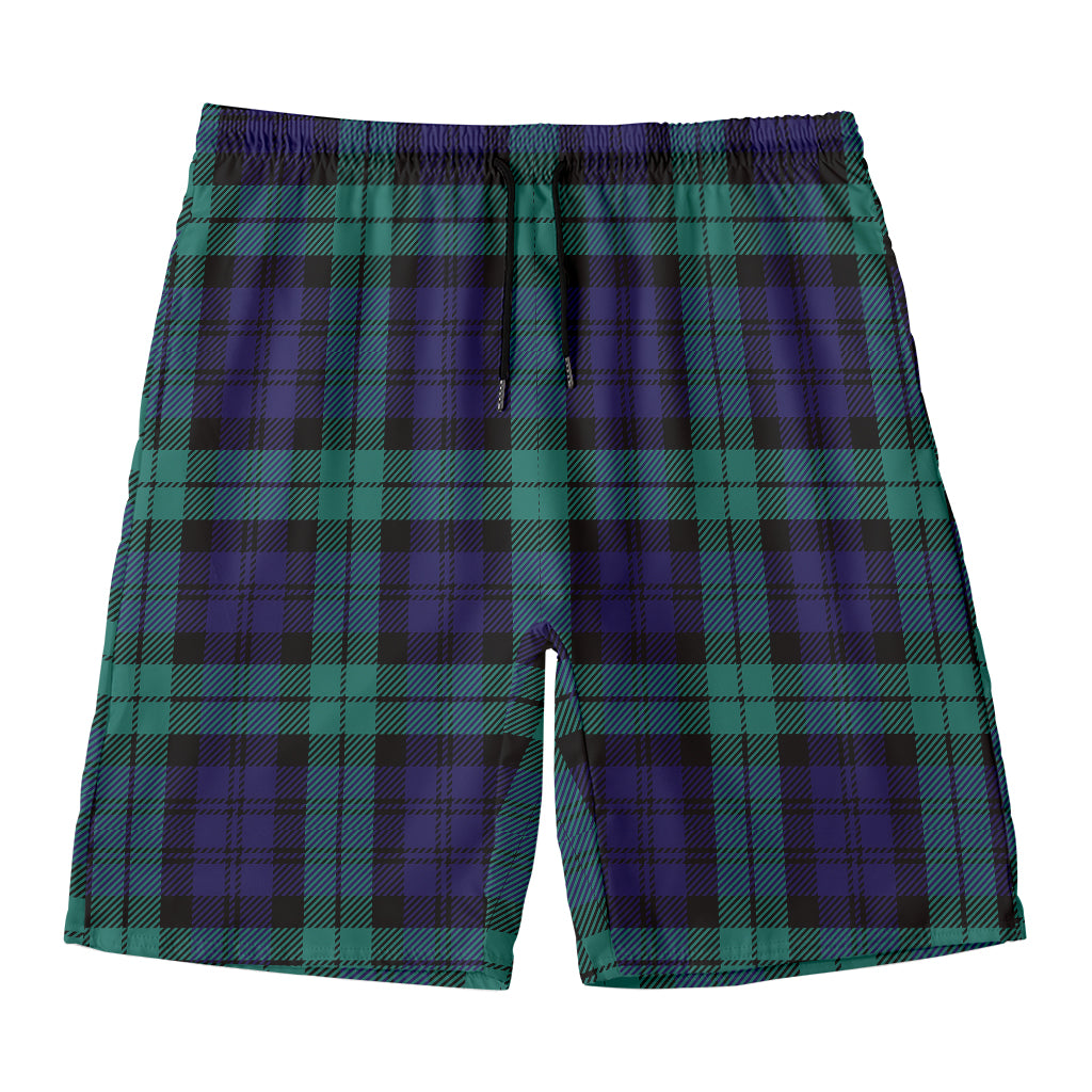 Black Watch Scottish Tartan Print Men's Swim Trunks