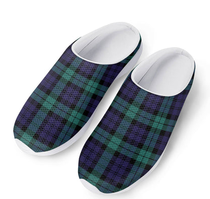 Black Watch Scottish Tartan Print Mesh Casual Shoes