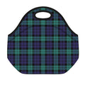 Black Watch Scottish Tartan Print Neoprene Lunch Bag