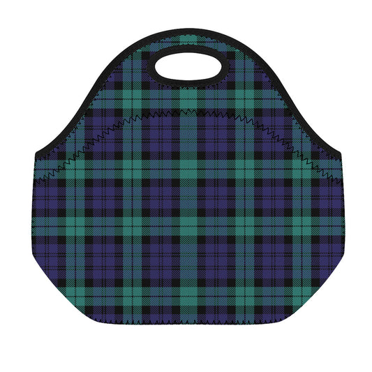 Black Watch Scottish Tartan Print Neoprene Lunch Bag