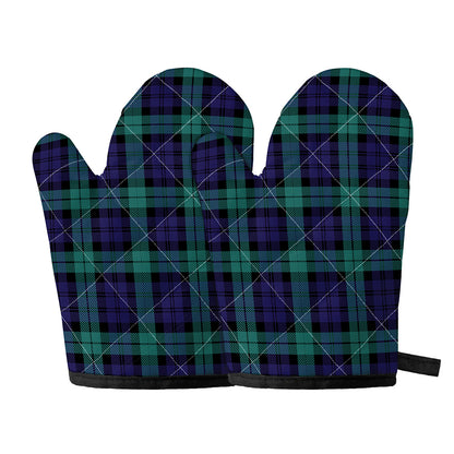 Black Watch Scottish Tartan Print Oven Mitts