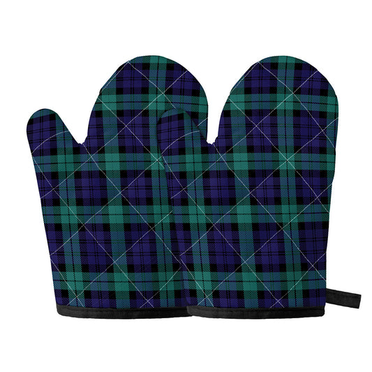 Black Watch Scottish Tartan Print Oven Mitts