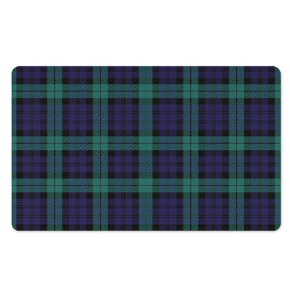 Black Watch Scottish Tartan Print Polyester Doormat
