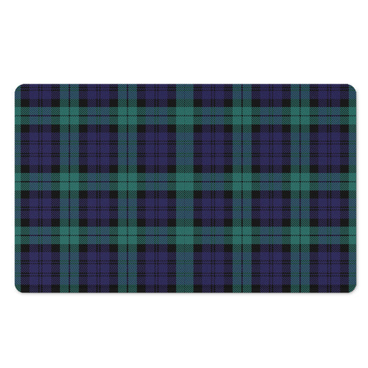 Black Watch Scottish Tartan Print Polyester Doormat