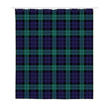 Black Watch Scottish Tartan Print Polyester Shower Curtain