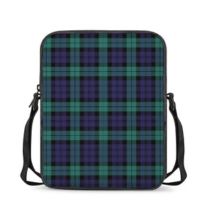 Black Watch Scottish Tartan Print Rectangular Crossbody Bag