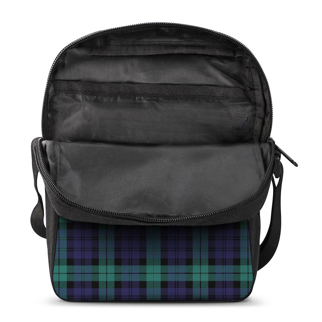 Black Watch Scottish Tartan Print Rectangular Crossbody Bag