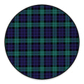 Black Watch Scottish Tartan Print Round Floor Mat