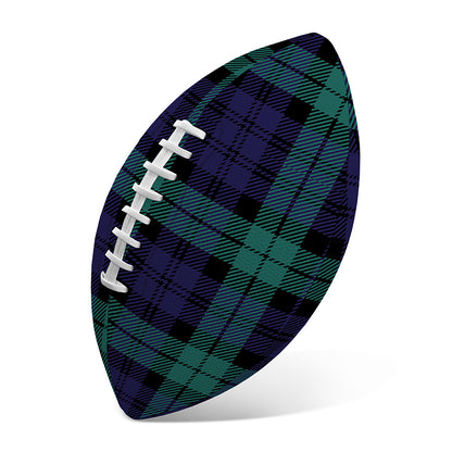 Black Watch Scottish Tartan Print Rugby Ball