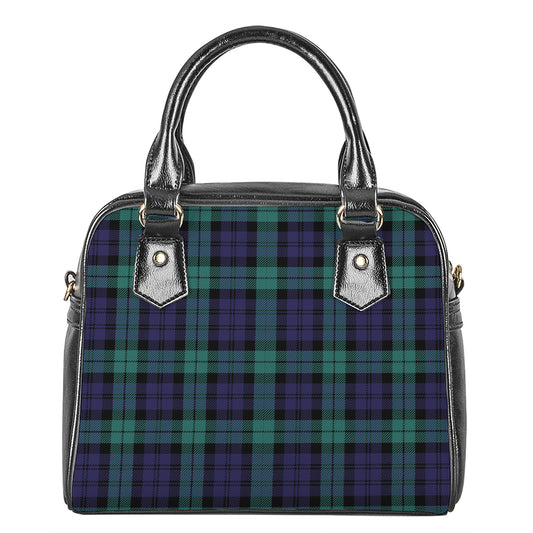Black Watch Scottish Tartan Print Shoulder Handbag
