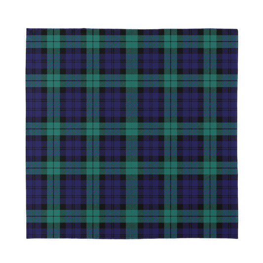 Black Watch Scottish Tartan Print Silk Bandana