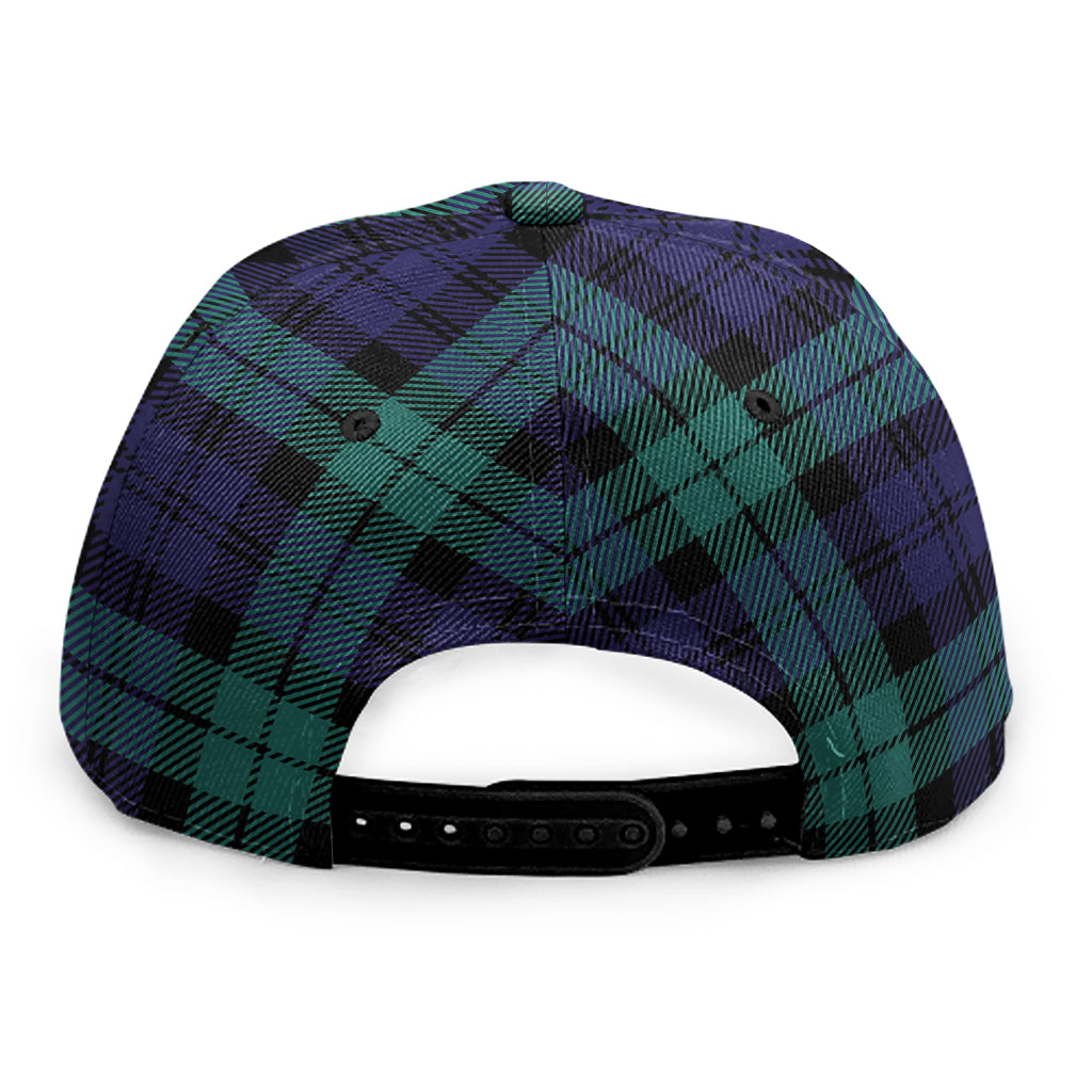 Black Watch Scottish Tartan Print Snapback Cap