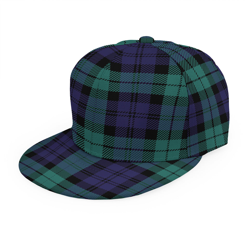 Black Watch Scottish Tartan Print Snapback Cap