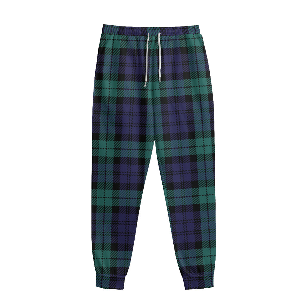 Black Watch Scottish Tartan Print Sweatpants