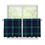Black Watch Scottish Tartan Print Tier Curtains