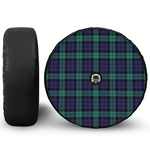 Black Watch Scottish Tartan Print Tire Cover With Camera Hole