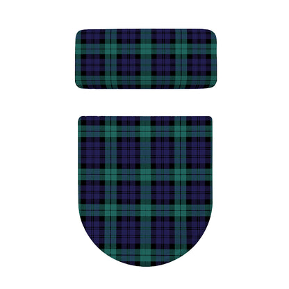Black Watch Scottish Tartan Print Toilet Lid And Tank Cover Set