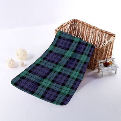Black Watch Scottish Tartan Print Towel
