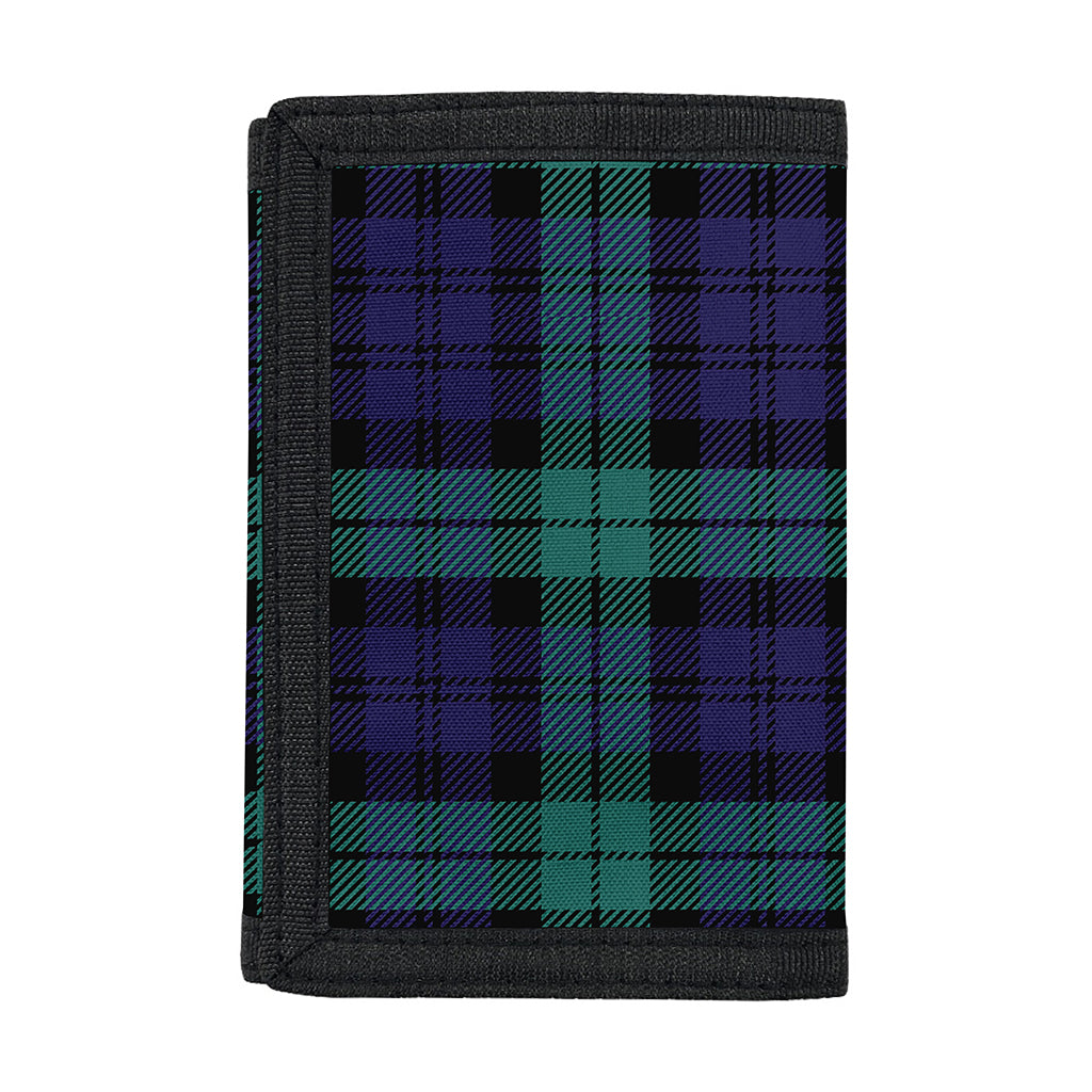 Black Watch Scottish Tartan Print Trifold Wallet
