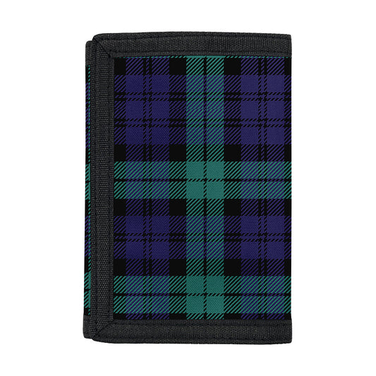 Black Watch Scottish Tartan Print Trifold Wallet