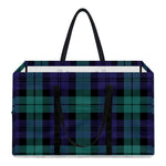 Black Watch Scottish Tartan Print Utility Tote Bag