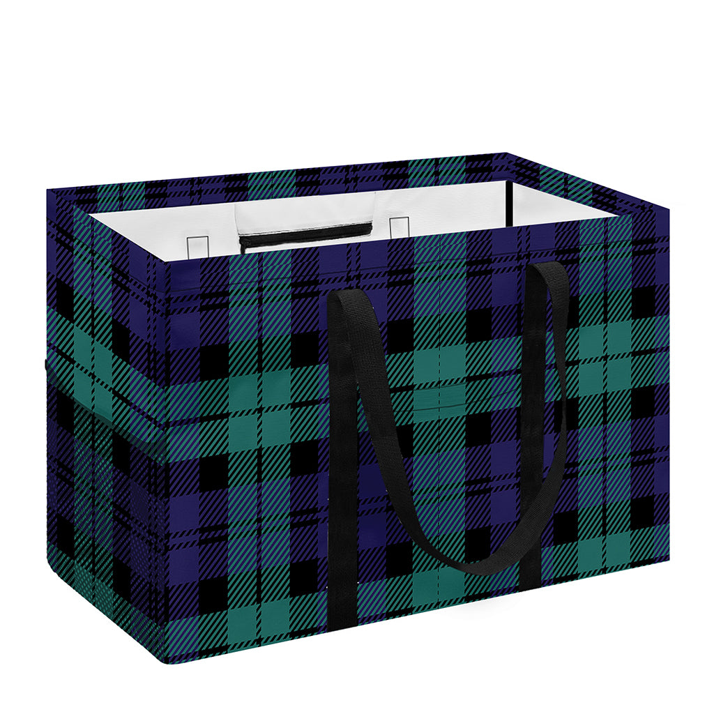 Black Watch Scottish Tartan Print Utility Tote Bag